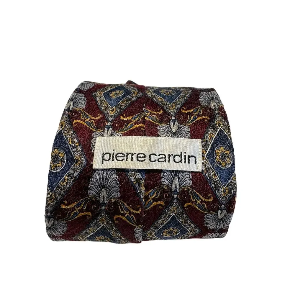 Pierre Cardin Men’s Neck Tie with Geometric and Baroque Pattern